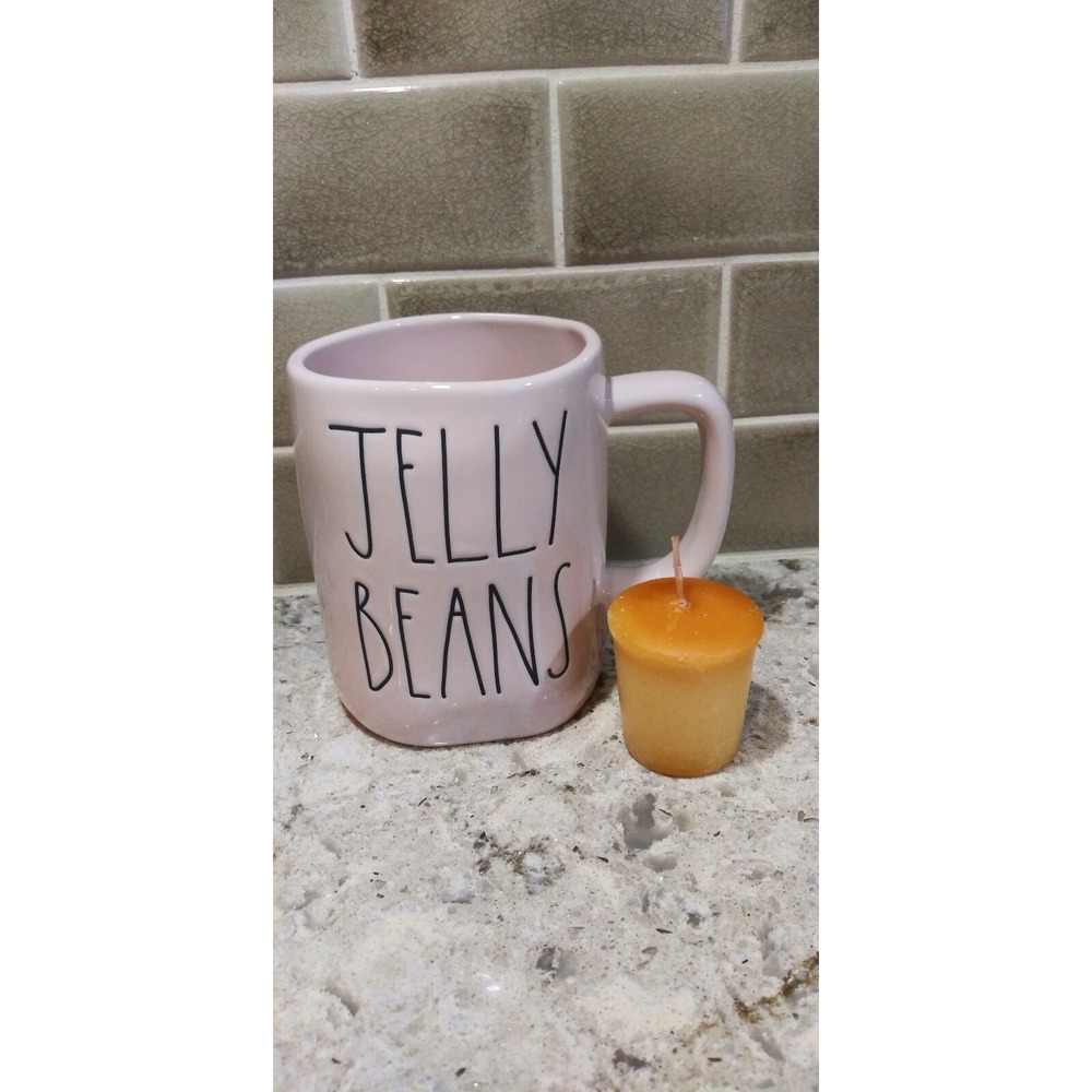 Rae Dunn JELLY BEANS Mug Artisan Collection Pink Easter Spring New Collector